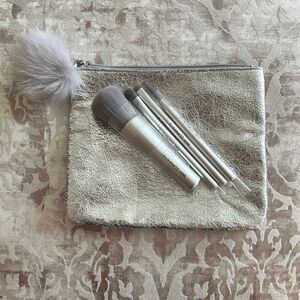 Mac Cosmetic, 4-P Brush Set and Carrying Case, New